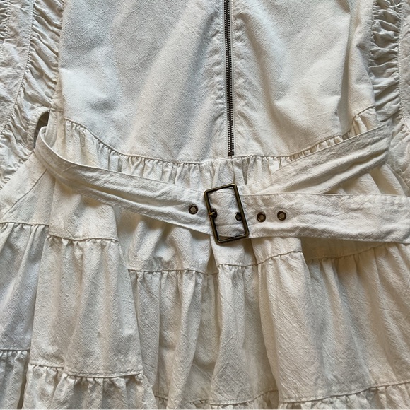 Free People Hampton Belted Ivory Mini Dress Size Medium - Picture 6 of 16
